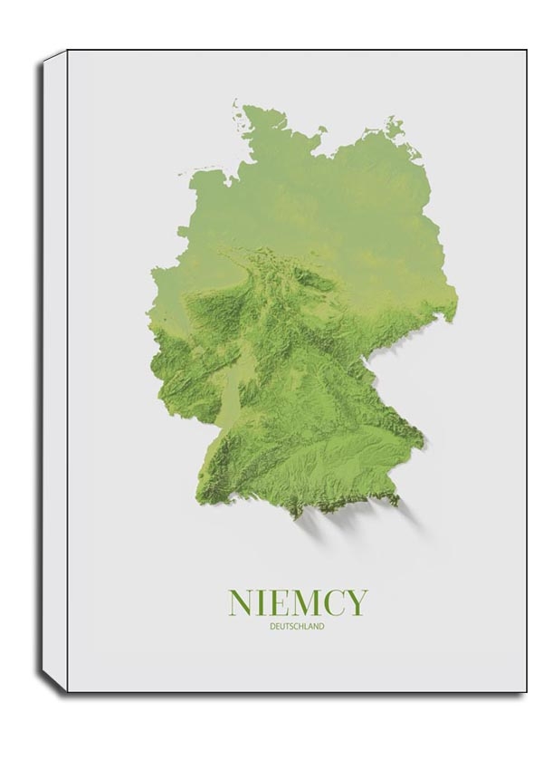 Image of Niemcy, mapa - obraz na płótnie Wymiar do wyboru: 20x30 cm