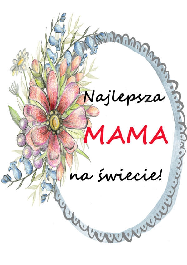 Image of Najlepsza mama - plakat Wymiar do wyboru: 50x70 cm
