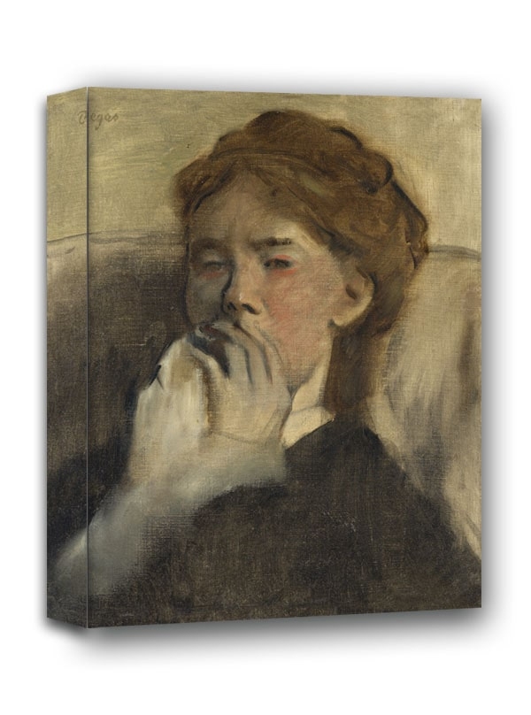 Image of Young Woman with Her Hand over Her Mouth, Edgar Degas - obraz na płótnie Wymiar do wyboru: 30x40 cm