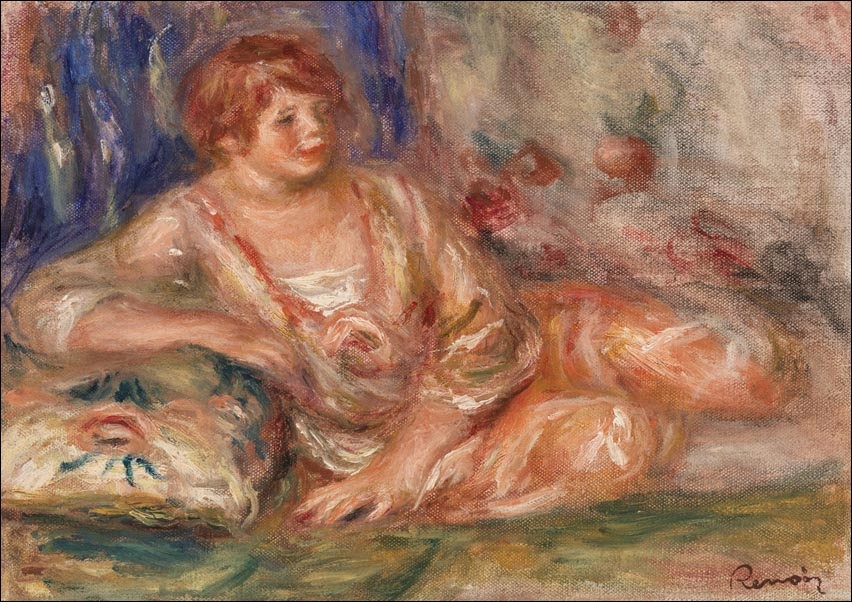 Image of Andrée in Pink, Reclining, Auguste Renoir - plakat Wymiar do wyboru: 70x50 cm