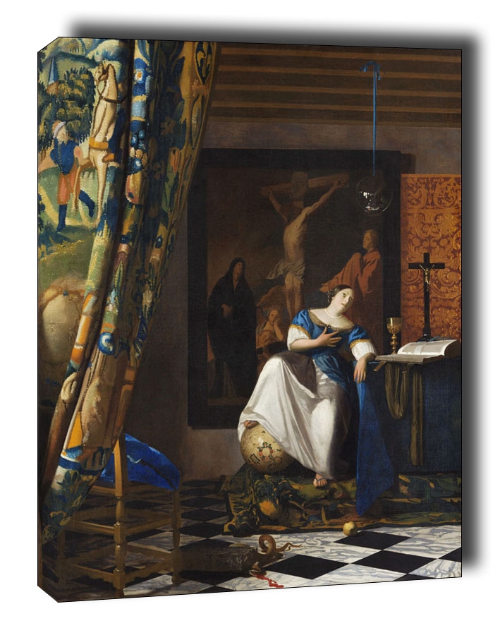 Image of Allegory of the Catholic Faith, Jan Vermeer - obraz na płótnie Wymiar do wyboru: 60x80 cm