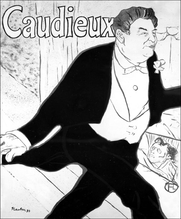 Image of Caudieux, Henri de Toulouse-Lautrec - plakat Wymiar do wyboru: 20x30 cm