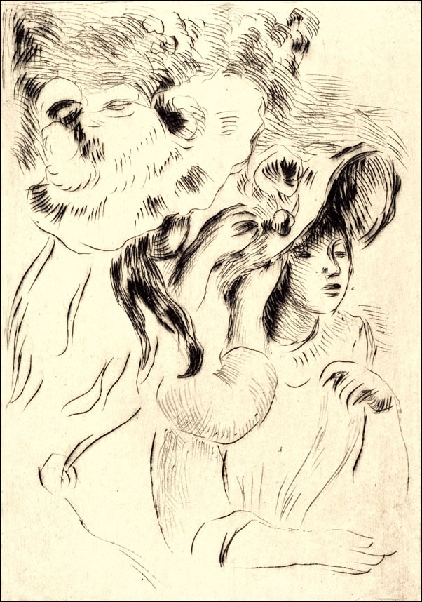 Image of The Hat Pin, Auguste Renoir - plakat Wymiar do wyboru: 30x40 cm
