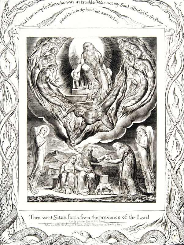 Image of Satan Going Forth fron the Presence of the Lord, William Blake - plakat Wymiar do wyboru: 40x50 cm