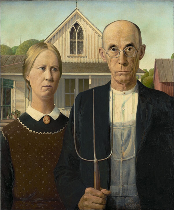 Image of American Gothic - plakat Wymiar do wyboru: 40x50 cm