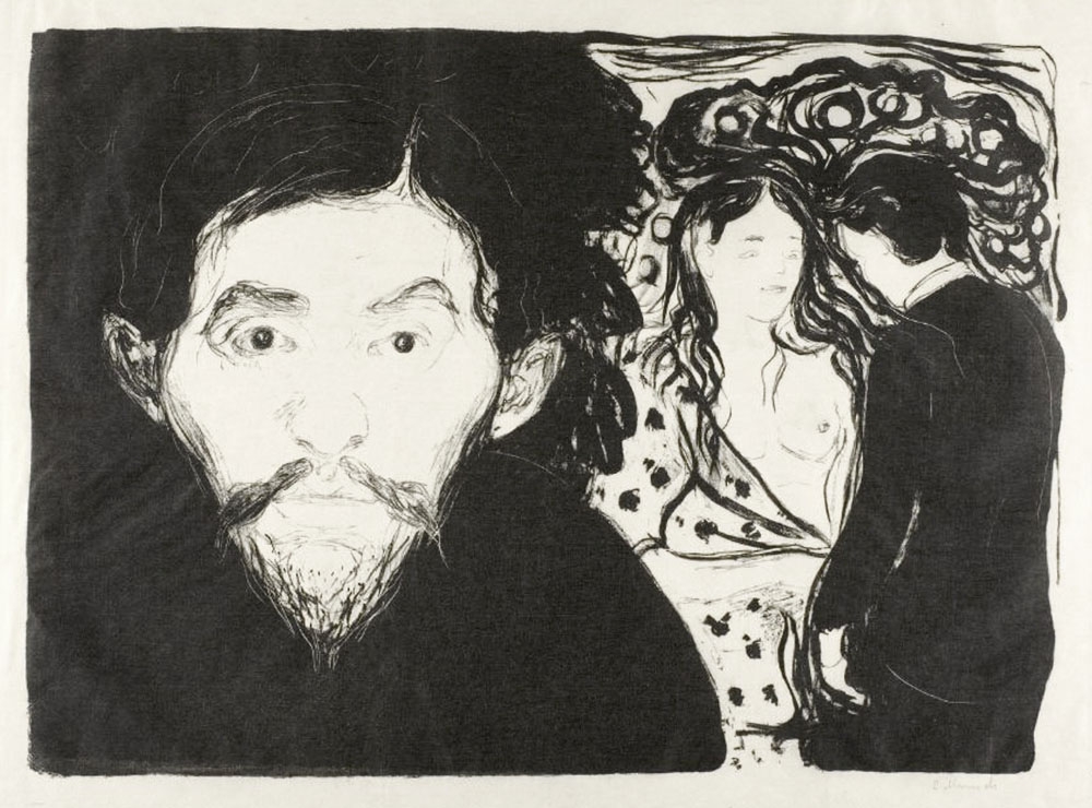 Image of Jealousy I (1896), Edvard Munch - plakat Wymiar do wyboru: 42x59,4 cm