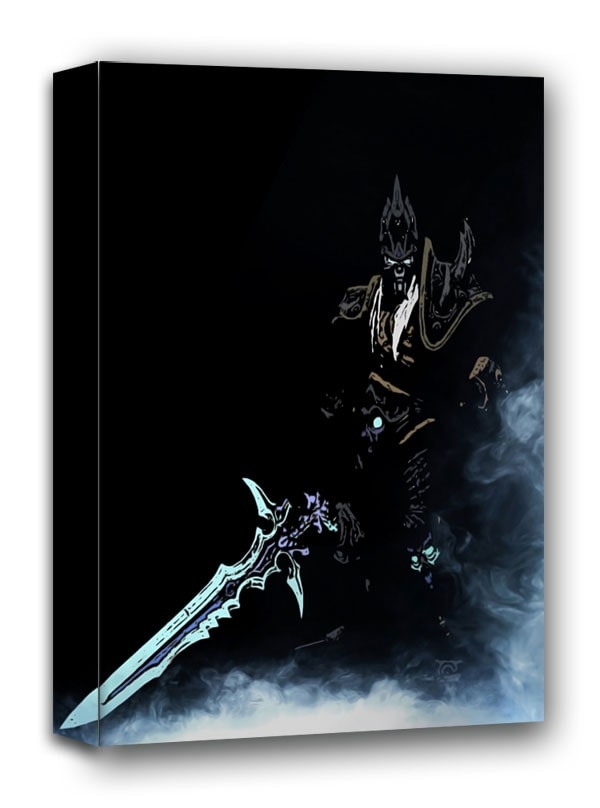 Image of BlizzardVerse Stencils, Arthas, the Lich King, Warcraft - obraz na płótnie Wymiar do wyboru: 50x70 cm