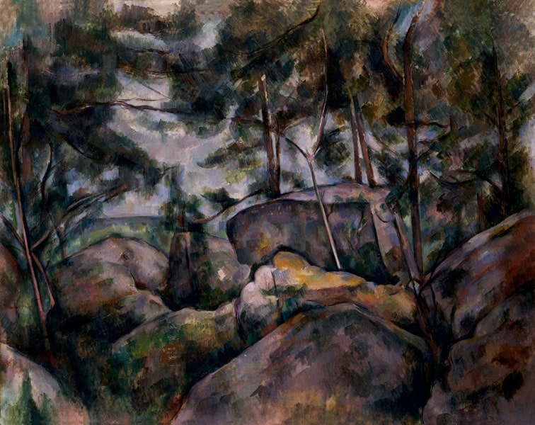 Image of Rocks in the Forest, Paul Cézanne - plakat Wymiar do wyboru: 30x20 cm