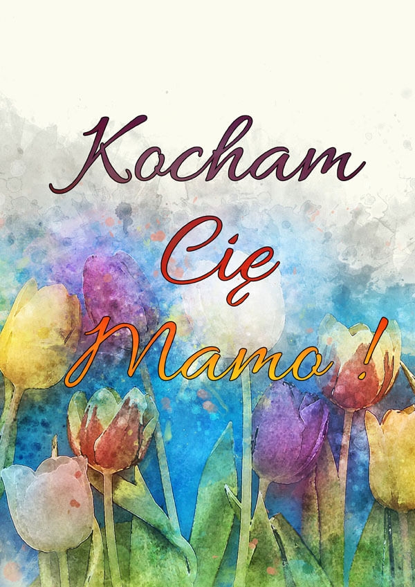 Image of Kocham Cie Mamo - plakat Wymiar do wyboru: 30x40 cm