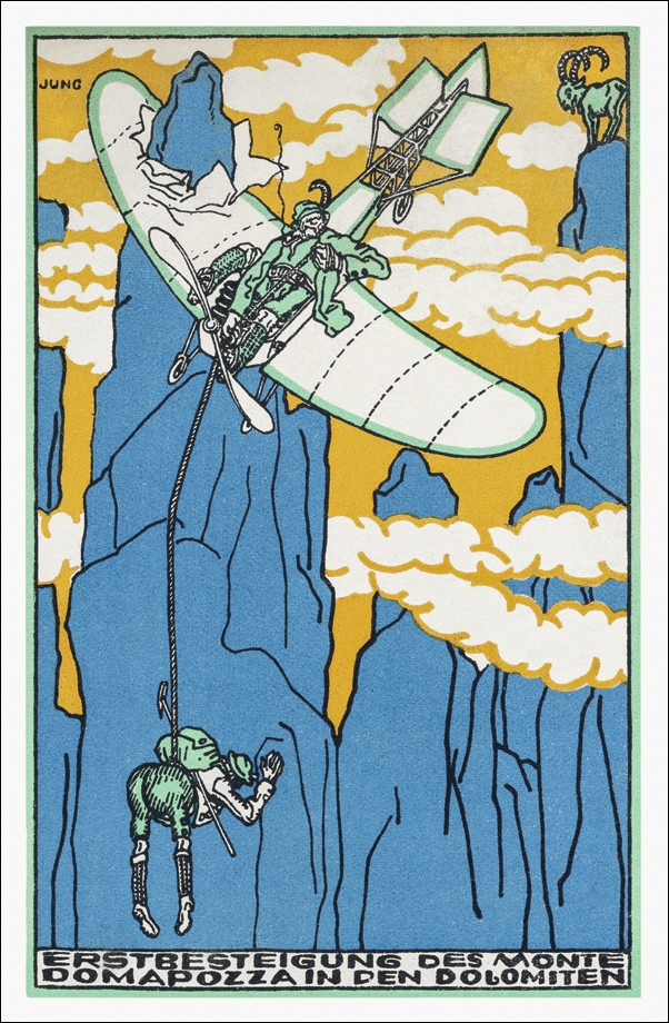 Image of First Ascent of Monte Domapozza in the Dolomites, Moriz Jung - plakat Wymiar do wyboru: 70x100 cm