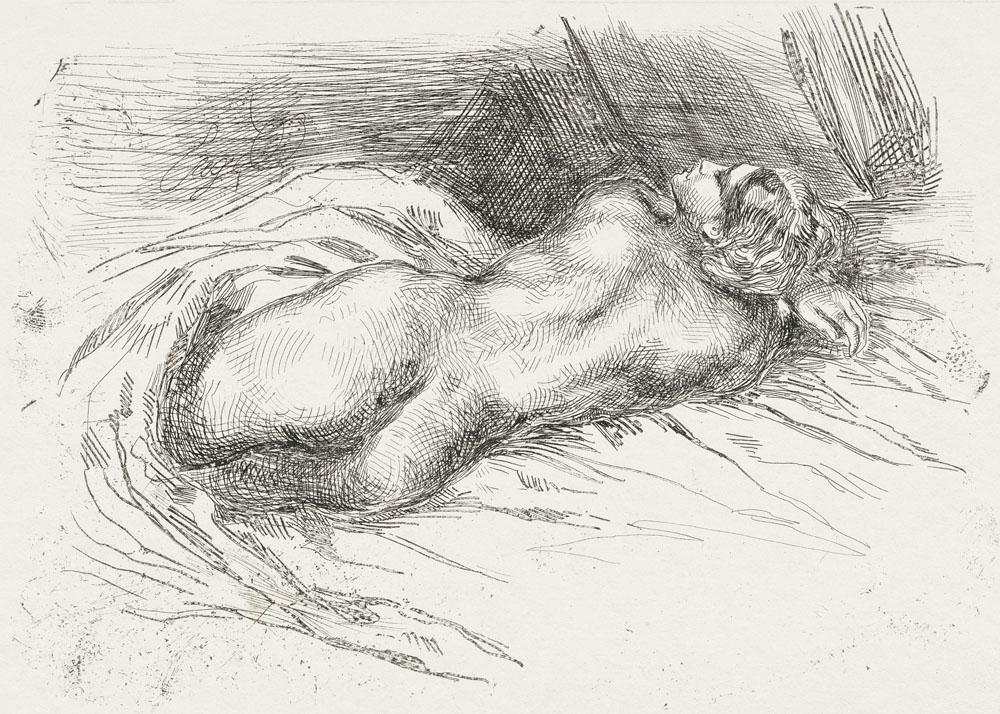 Image of Eugène Delacroix Vintage erotic nude art of a naked woman - plakat Wymiar do wyboru: 91,5x61 cm