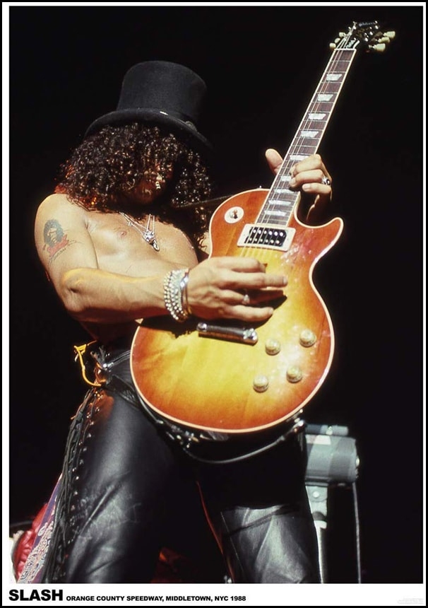 Image of Guns N' Roses Slash Koncert Nowy Jork 1988 - plakat