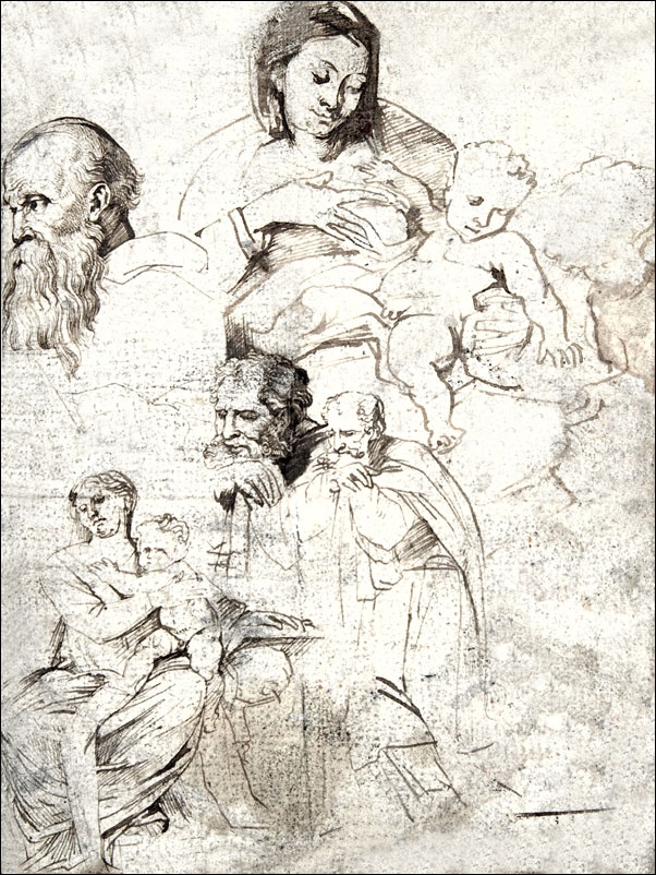 Image of Sheet of Studies, Anthony van Dyck - plakat Wymiar do wyboru: 21x29,7 cm