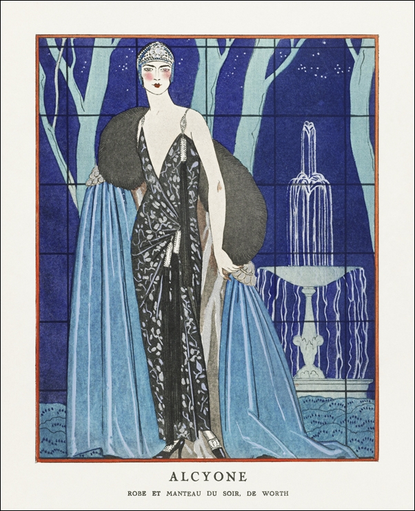 Image of Alcyone / Robe et manteau du soir, de Worth, George Barbier - plakat Wymiar do wyboru: 20x30 cm