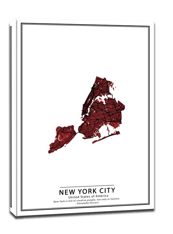 Image of Crimson Cities, New York City - obraz na płótnie Wymiar do wyboru: 30x40 cm