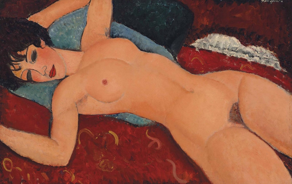 Image of Amedeo Modigliani Nu couché (1917) - plakat Wymiar do wyboru: 29,7x21 cm