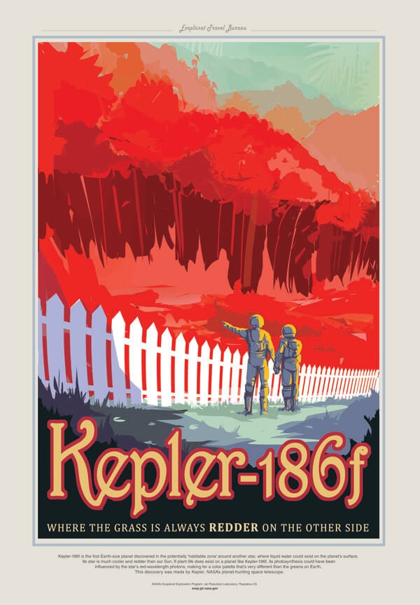 Image of Kepler186f - plakat Wymiar do wyboru: 40x50 cm