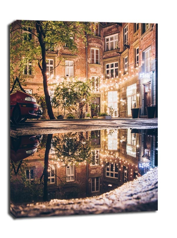 Image of Warszawa Kamienica W odbiciu - obraz na płótnie Wymiar do wyboru: 30x40 cm