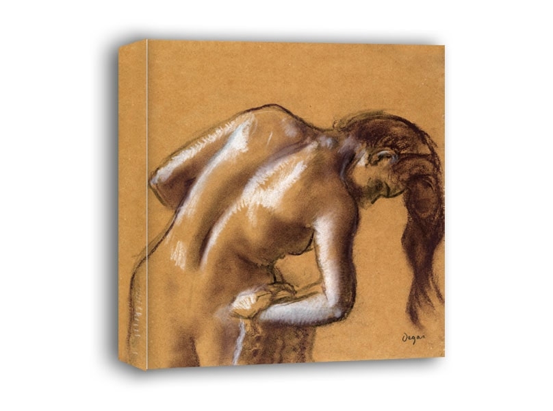 Image of Bather Drying Herself, Edgar Degas - obraz na płótnie Wymiar do wyboru: 50x50 cm