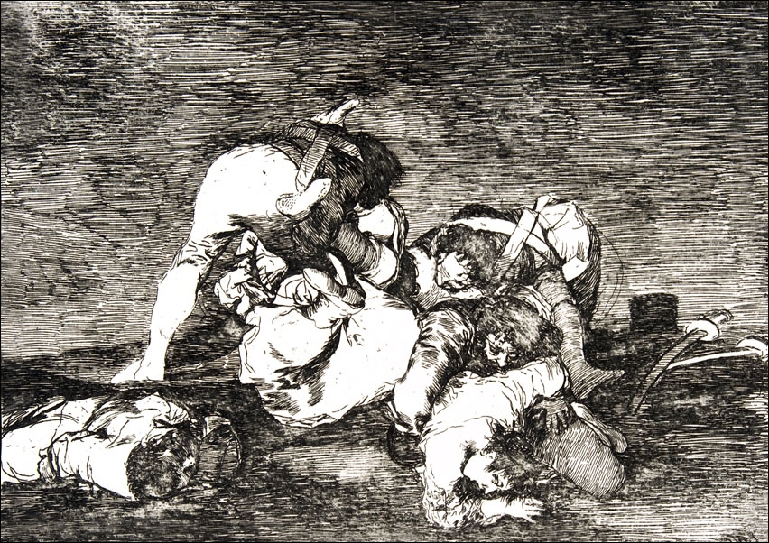 Image of Plate 10 from The Disasters of War (Los Desastres de la Guerra)- Nor do these. (Tampoco, Francisco Goya - plakat Wymiar do wyboru: 40x30 cm