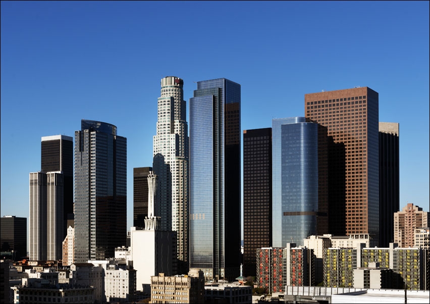 Image of Skyline of Central Los Angeles, California, Carol Highsmith - plakat Wymiar do wyboru: 40x30 cm