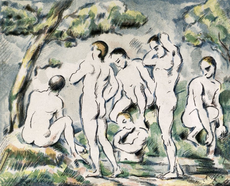 Image of The Bathers, Paul Cézanne - plakat Wymiar do wyboru: 40x30 cm