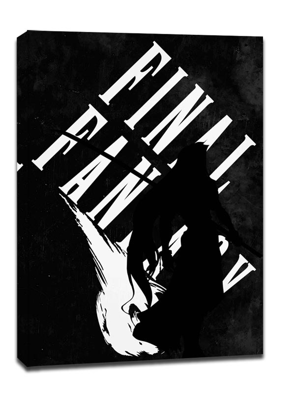 Image of Typography Stencils - Final Fantasy - obraz na płótnie Wymiar do wyboru: 30x40 cm