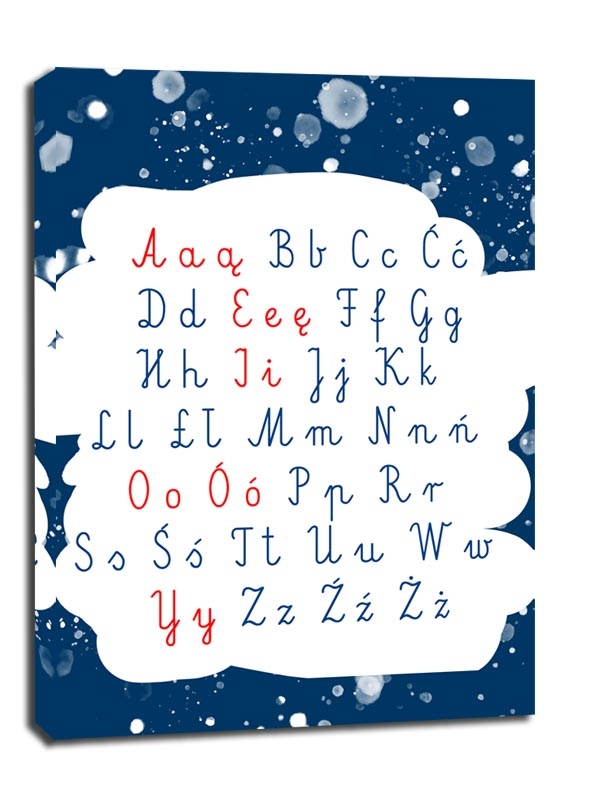 Image of Alfabet Montessori kosmos II - obraz na płótnie Wymiar do wyboru: 40x50 cm