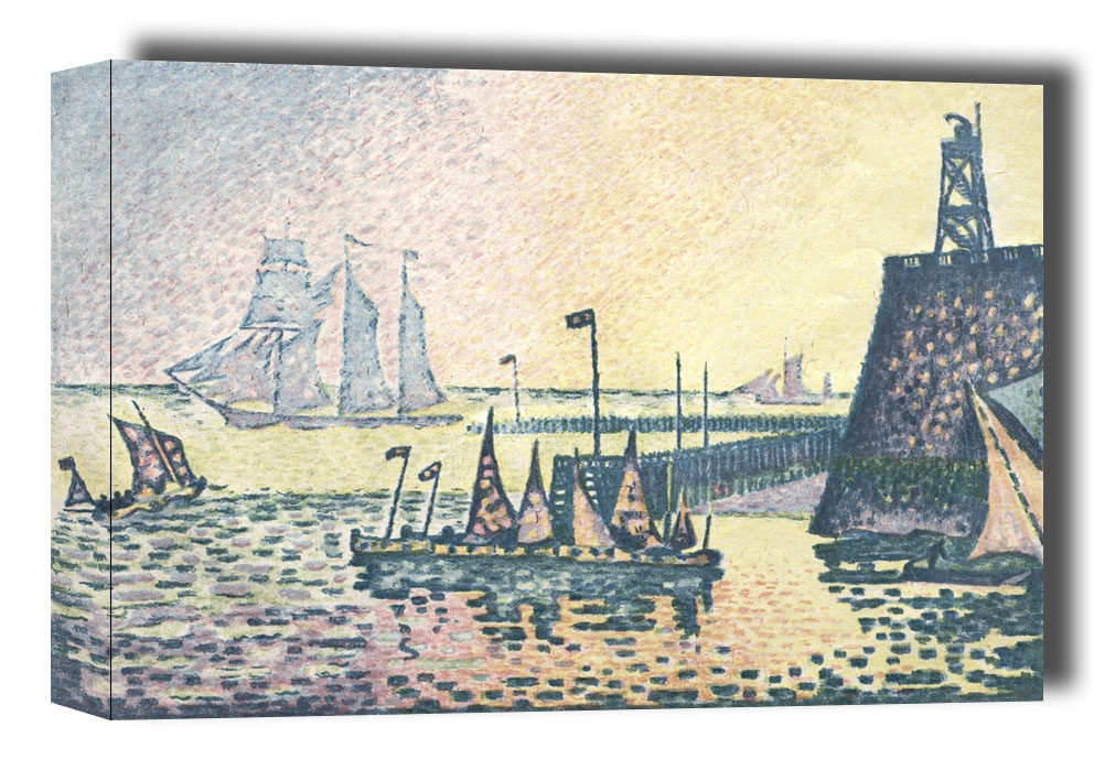 Image of Evening, The Jetty at Vlissingen, Paul Signac - obraz na płótnie Wymiar do wyboru: 70x50 cm