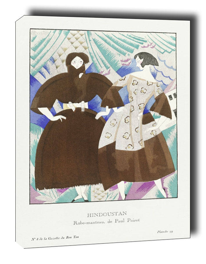 Image of Hindoustanobe manteau, de Paul Poiret, Charles Martin - obraz na płótnie Wymiar do wyboru: 20x30 cm