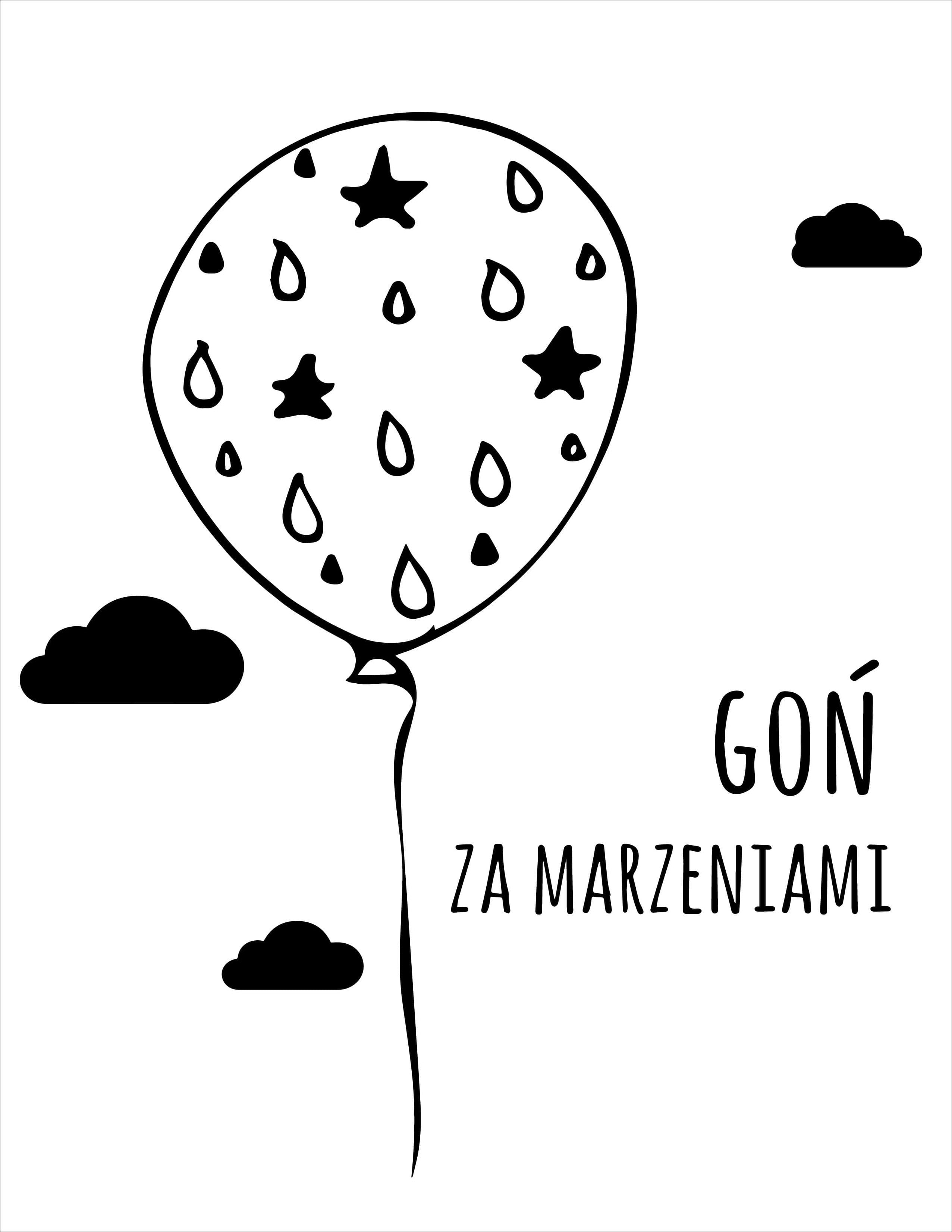Image of Goń za marzeniami - plakat Wymiar do wyboru: 40x50 cm