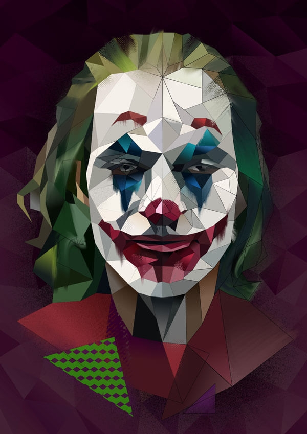 Image of Joker ciemne tło - plakat Wymiar do wyboru: 20x30 cm