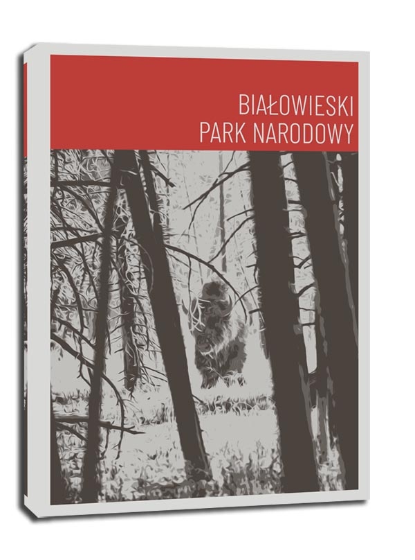 Image of Parki Narodowe, Bialowieża red - obraz na płótnie Wymiar do wyboru: 50x70 cm