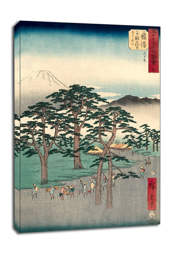 Image of Fujisawa Fuji on the Left at Nanki no Matsubara, Hiroshige - obraz na płótnie Wymiar do wyboru: 70x100 cm