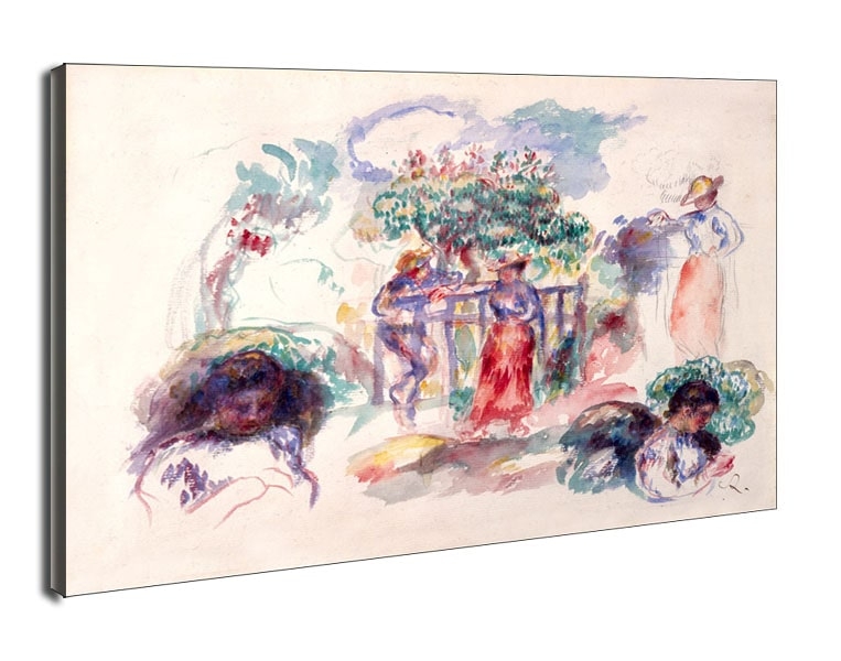 Image of Figures under a Tree, Auguste Renoir - obraz na płótnie Wymiar do wyboru: 40x30 cm