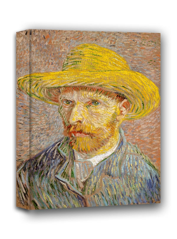 Image of Autoportret w Kapeluszu Słomkowym, Vincent van Gogh - obraz na płótnie Wymiar do wyboru: 20x30 cm