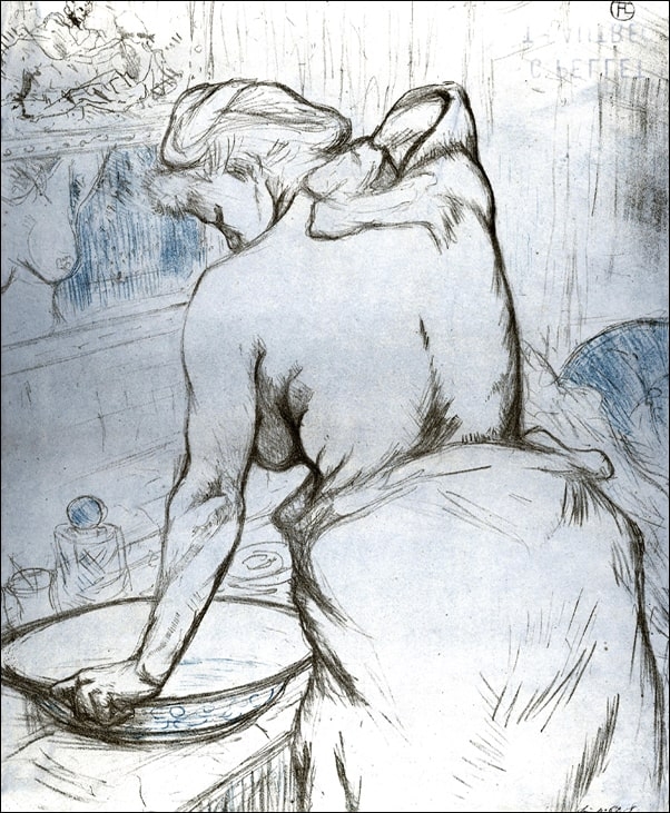 Image of Washing, Henri de Toulouse-Lautrec - plakat Wymiar do wyboru: 40x50 cm