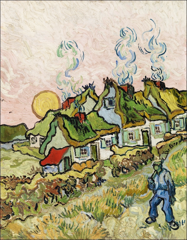 Image of Houses and Figure, Vincent Van Gogh - plakat Wymiar do wyboru: 20x30 cm