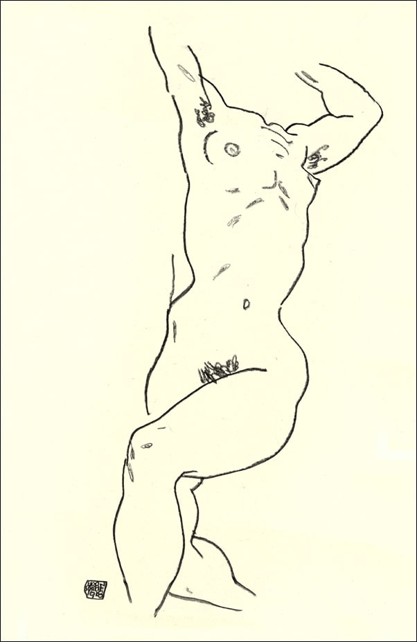 Image of Torso of a Nude, Egon Schiele - plakat Wymiar do wyboru: 29,7x42 cm