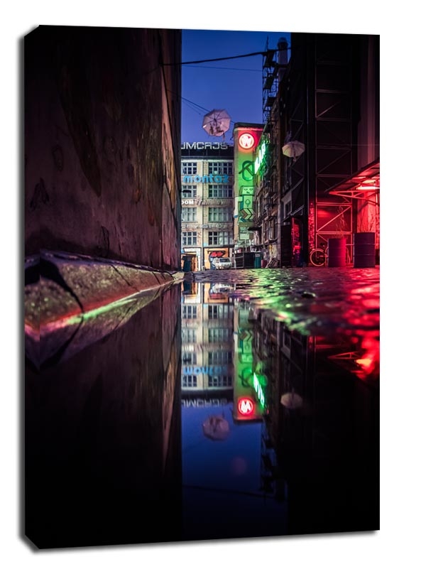 Image of Wrocław Neon - obraz na płótnie Wymiar do wyboru: 20x30 cm
