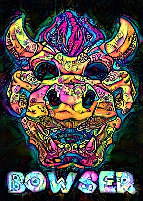 Image of PsychoSkulls, Bowser, Mario Nintendo- plakat Wymiar do wyboru: 70x100 cm