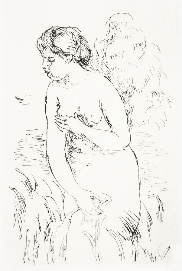 Image of Baigneuse debout, à mi-jambes, Auguste Renoir - plakat Wymiar do wyboru: 20x30 cm