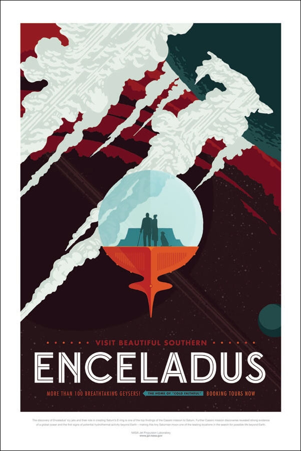 Image of Enceladus - plakat Wymiar do wyboru: 29,7x42 cm