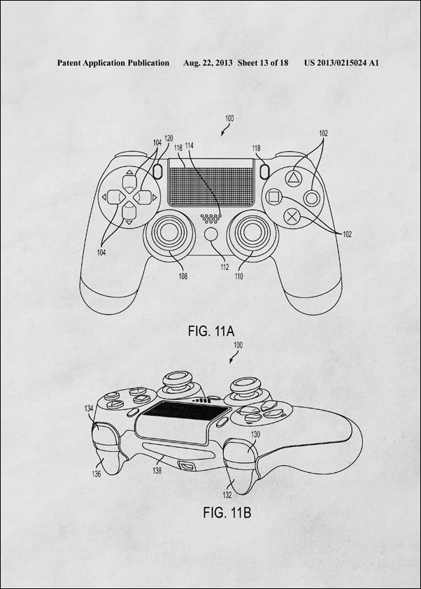 Image of Patent, PlayStation Kontroler Dualshock 2013 - plakat Wymiar do wyboru: 30x40 cm