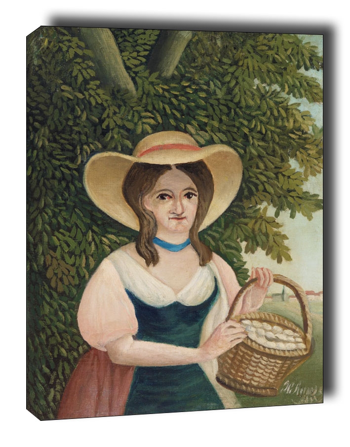 Image of Woman with Basket of Eggs, Henri Rousseau - obraz na płótnie Wymiar do wyboru: 40x50 cm