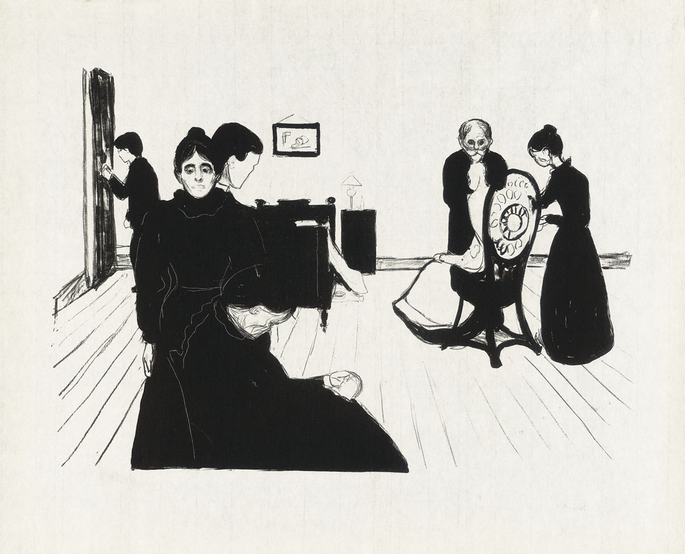 Image of Death in the Sickroom (1896), Edvard Munch - plakat Wymiar do wyboru: 30x40 cm