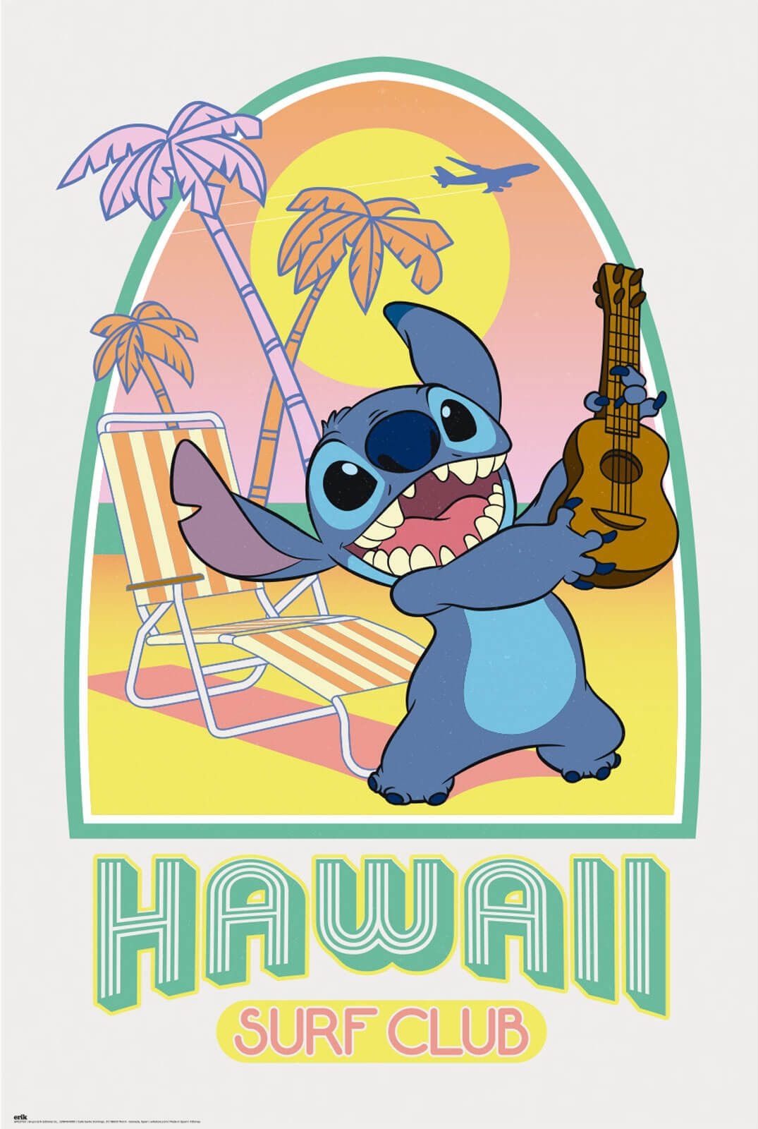 Image of Disney Stitch Hawaii Club Surf - plakat