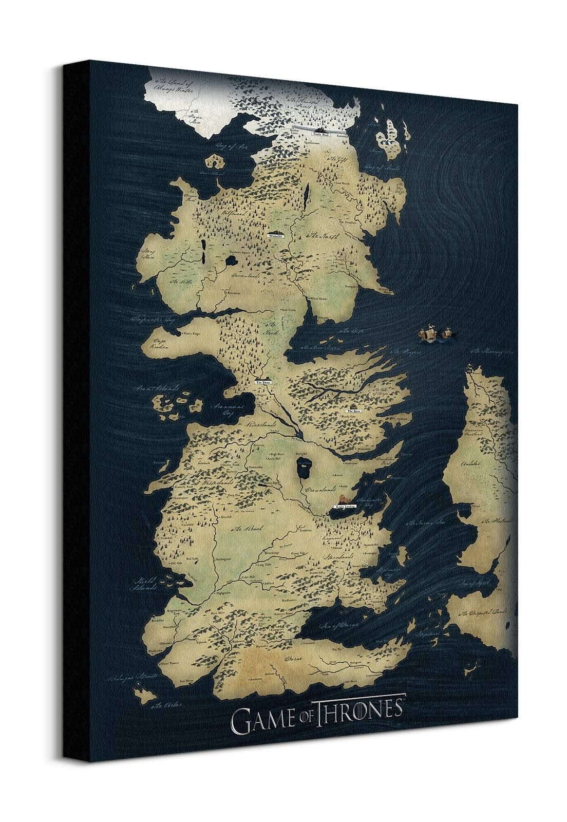 Image of Gra o Tron Mapa Westeros - obraz na płótnie