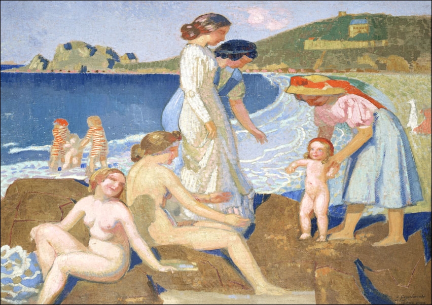 Image of Bathers in Perros Guirec, Maurice Denis - plakat Wymiar do wyboru: 80x60 cm