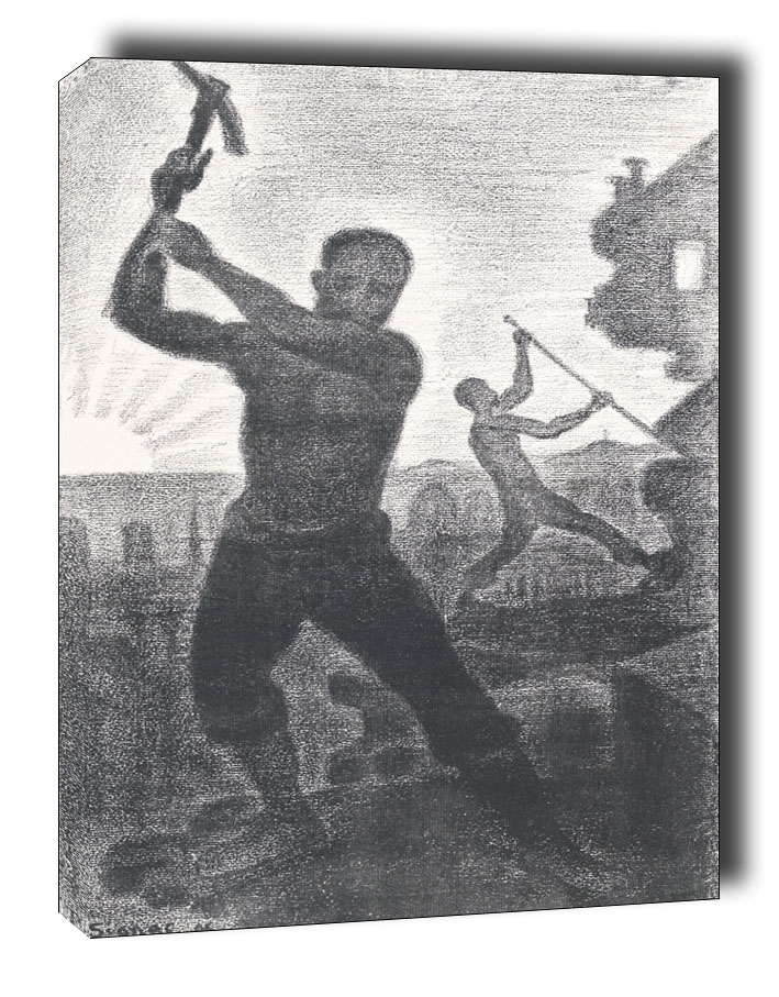 Image of the wreckers, paul signac - obraz na płótnie wymiar do wyboru: 40x50 cm